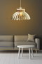 Opviq Lámpara de Araña de Gran Corona Diseño Especial MDF 3mm 54cm Blanco Cable Ajustable Casquillo E27 Max 40W